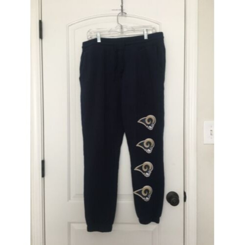 NFL Team Apparel Los Angeles Rams Men's Jogging Pants Sweatpants Size L Blue